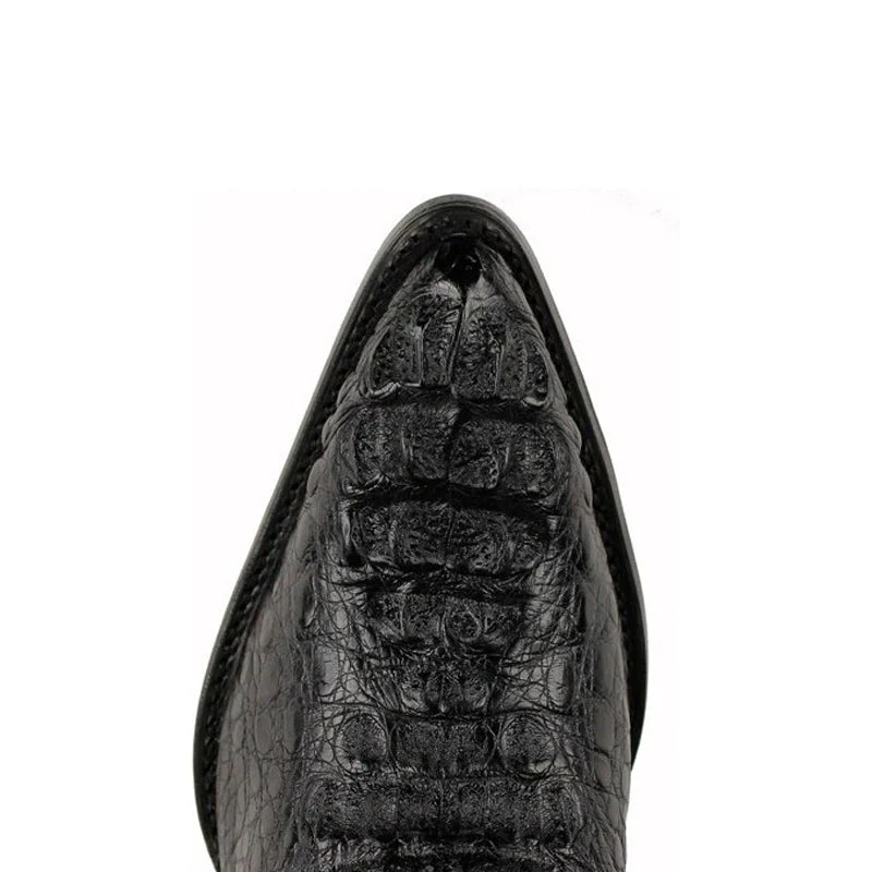 Mens King Exotic Caiman Hornback Cowboy Boots Black (4980205) - Image 2