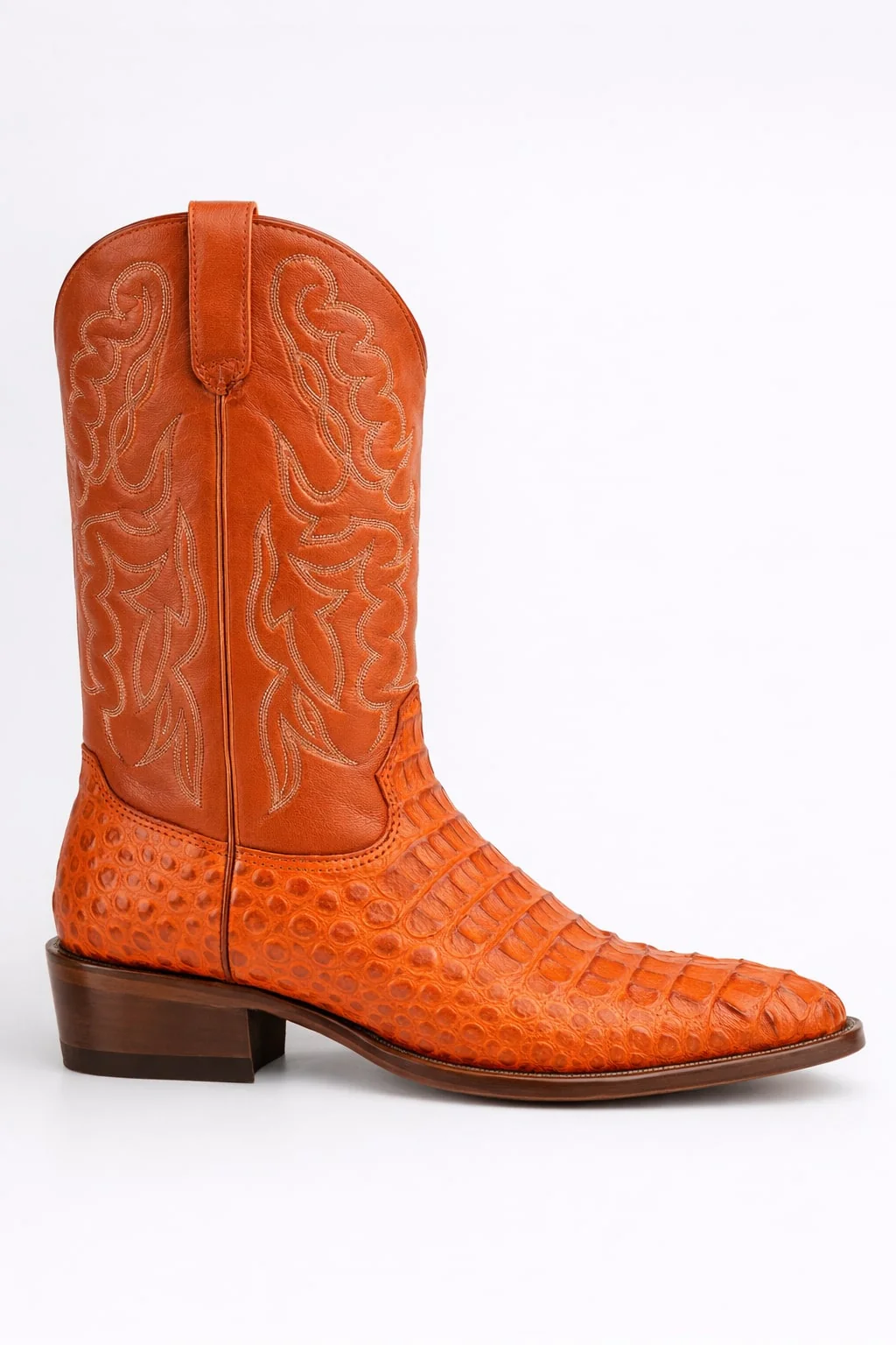 Mens King Exotic Caiman Hornback Cowboy Boots Cognac (4980203) - Image 2