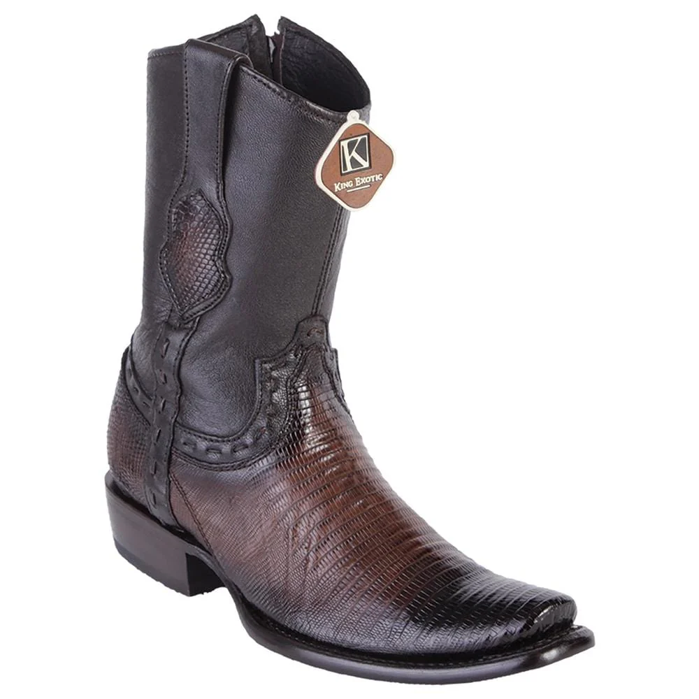 Men's King Exotic Original Lizard Skin Dubai Style Short Boots 479B07 - Image 3