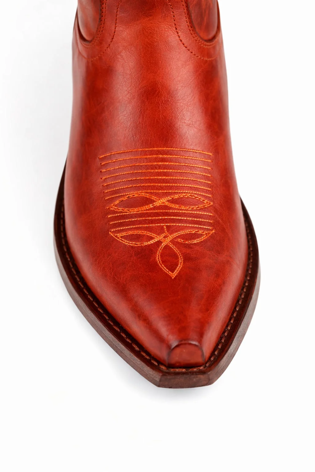 Men's King Exotic Snip Toe Pull Up Leather Boots Handmade Cognac (4943803) - Image 6