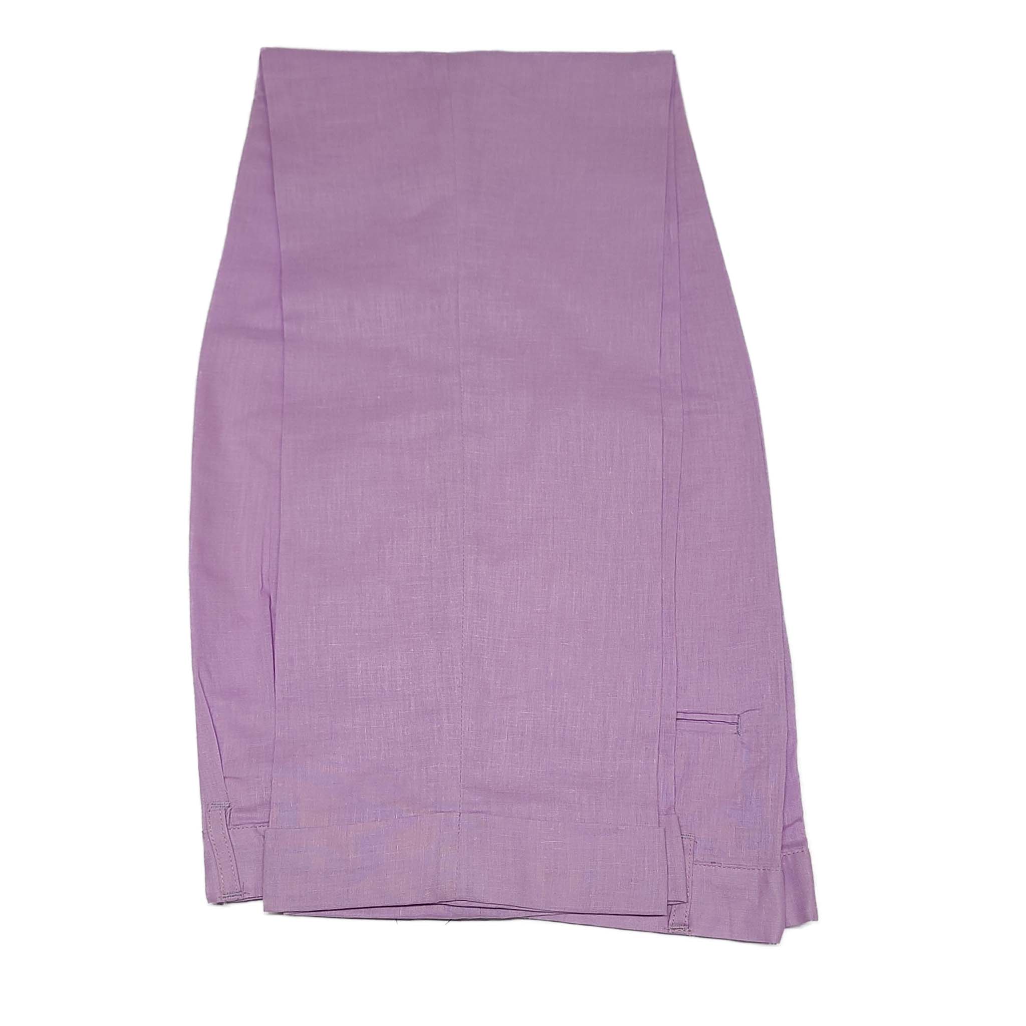 Mens Lavender Linen Shirt and Pants Casual Outfit Set - Image 3
