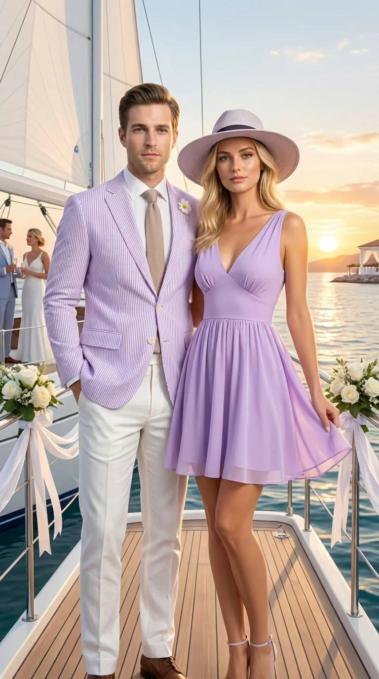 Mens Lavender Seersucker Blazer – Lightweight Striped Summer Sport Coat Casual Smart Formal Jacket - Image 12