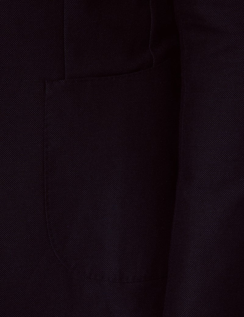 Mens Linen Suit For Beach Wedding - Summer  Slim Suit in Navy - Image 4