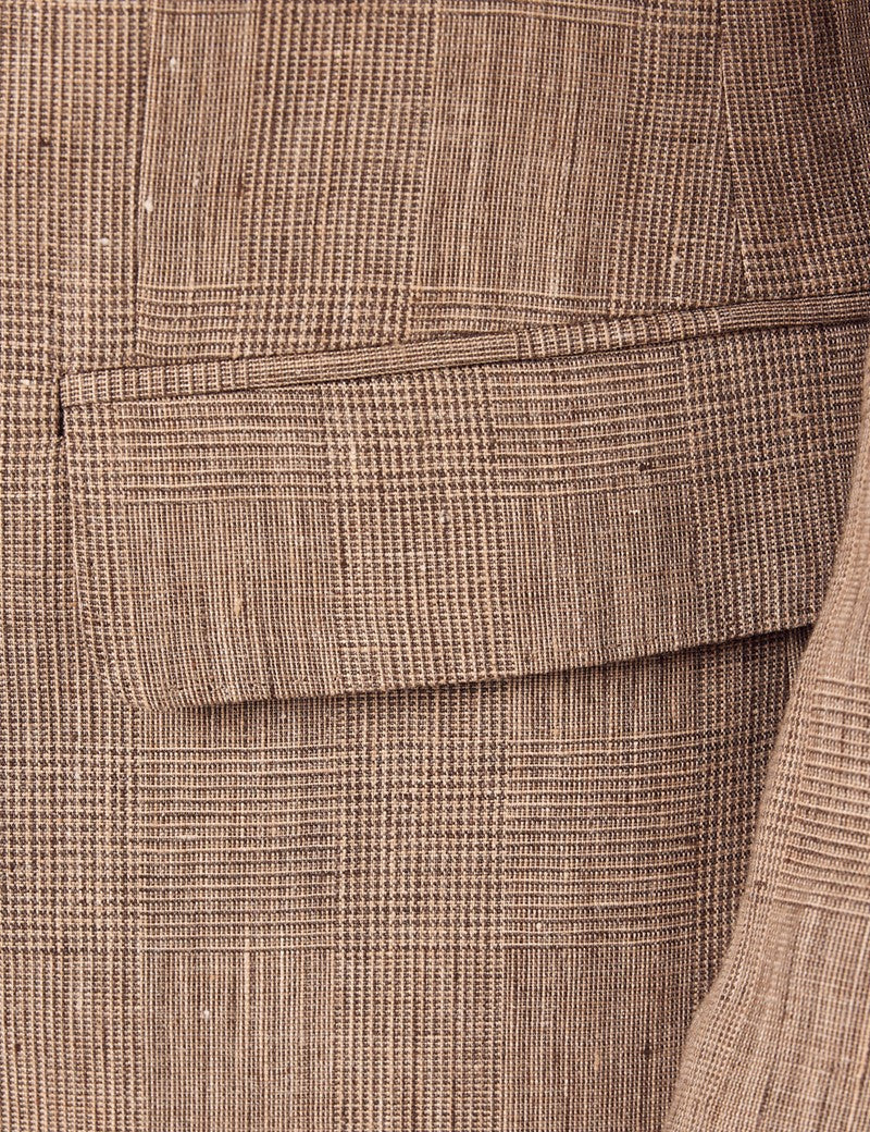 Mens Linen Suit For Beach Wedding - Summer  Suit in Brown - Image 12