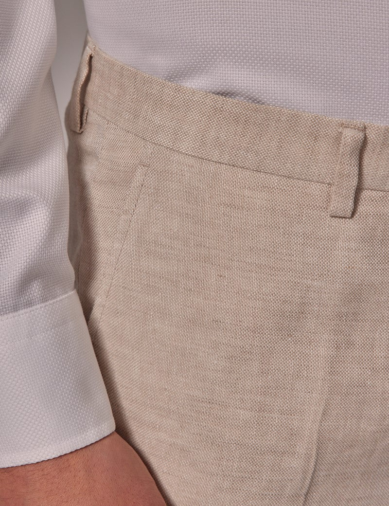 Mens Linen Suit For Beach Wedding - Summer  Suit in Cream - Image 11