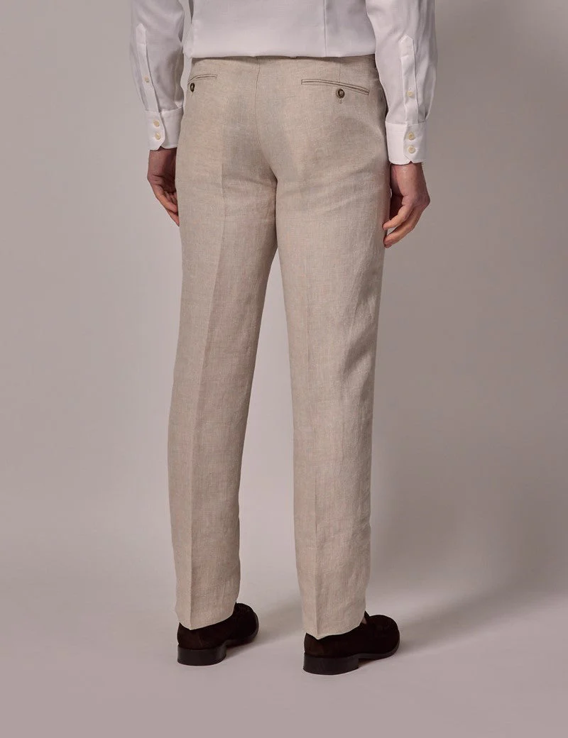 Mens Linen Suit For Beach Wedding - Summer  Suit in Cream - Image 4
