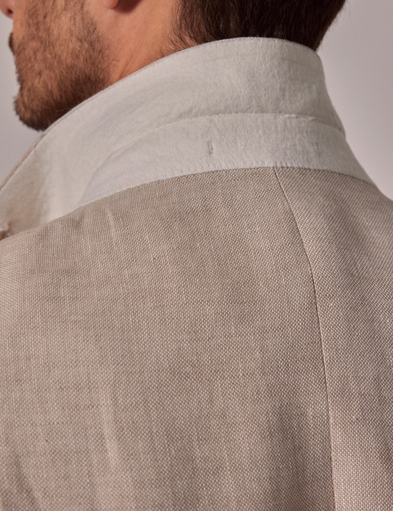 Mens Linen Suit For Beach Wedding - Summer  Suit in Cream - Image 5
