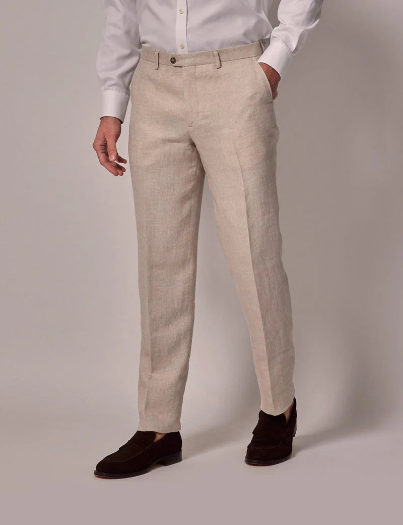 Mens Linen Suit For Beach Wedding - Summer  Suit in Cream - Image 7