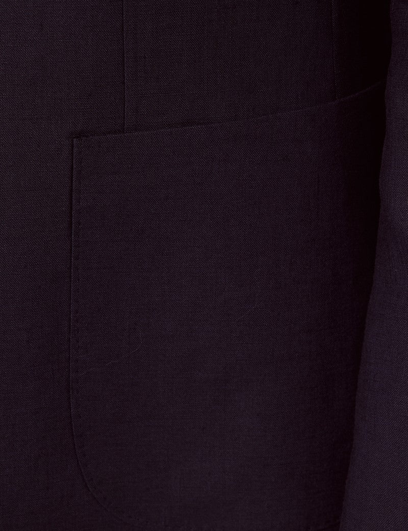 Mens Linen Suit For Beach Wedding - Summer  Suit in Navy Linen - Image 4