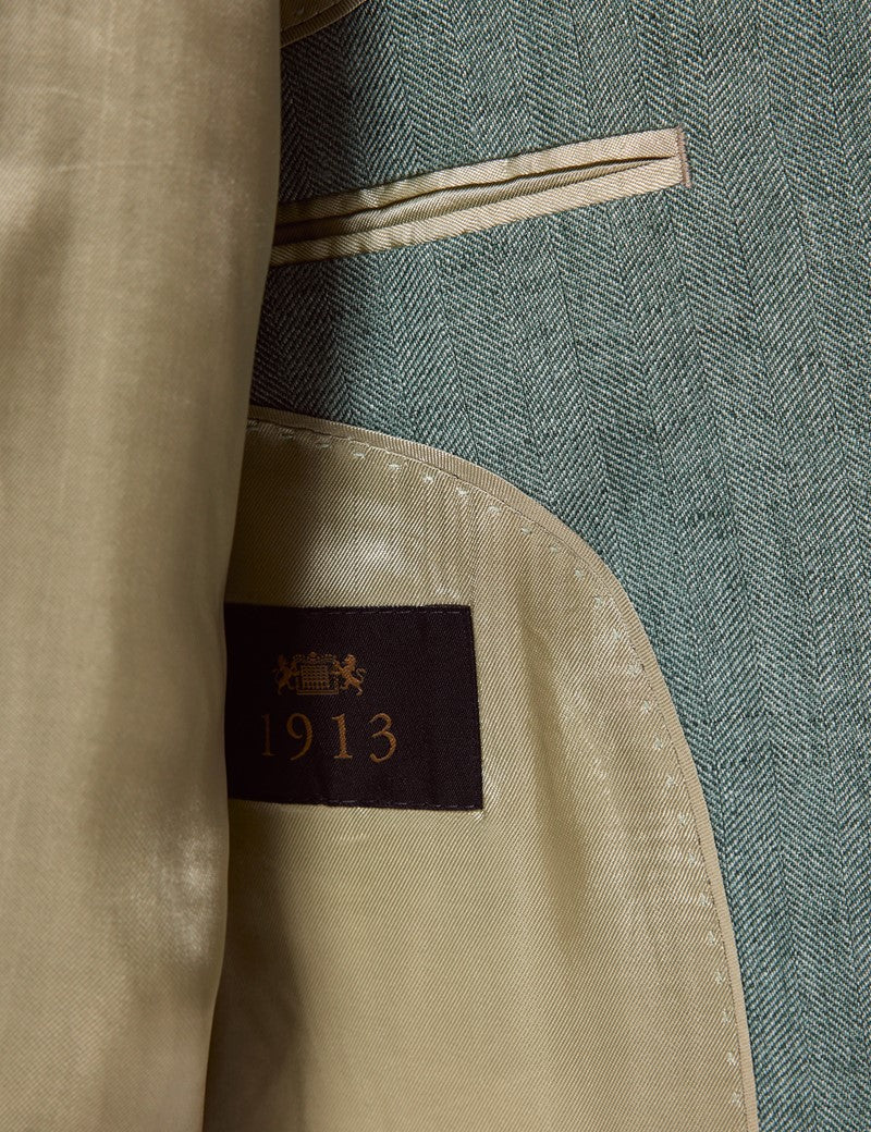 Mens Linen Suit For Beach Wedding - Summer  Suit in Sea Green - Image 11