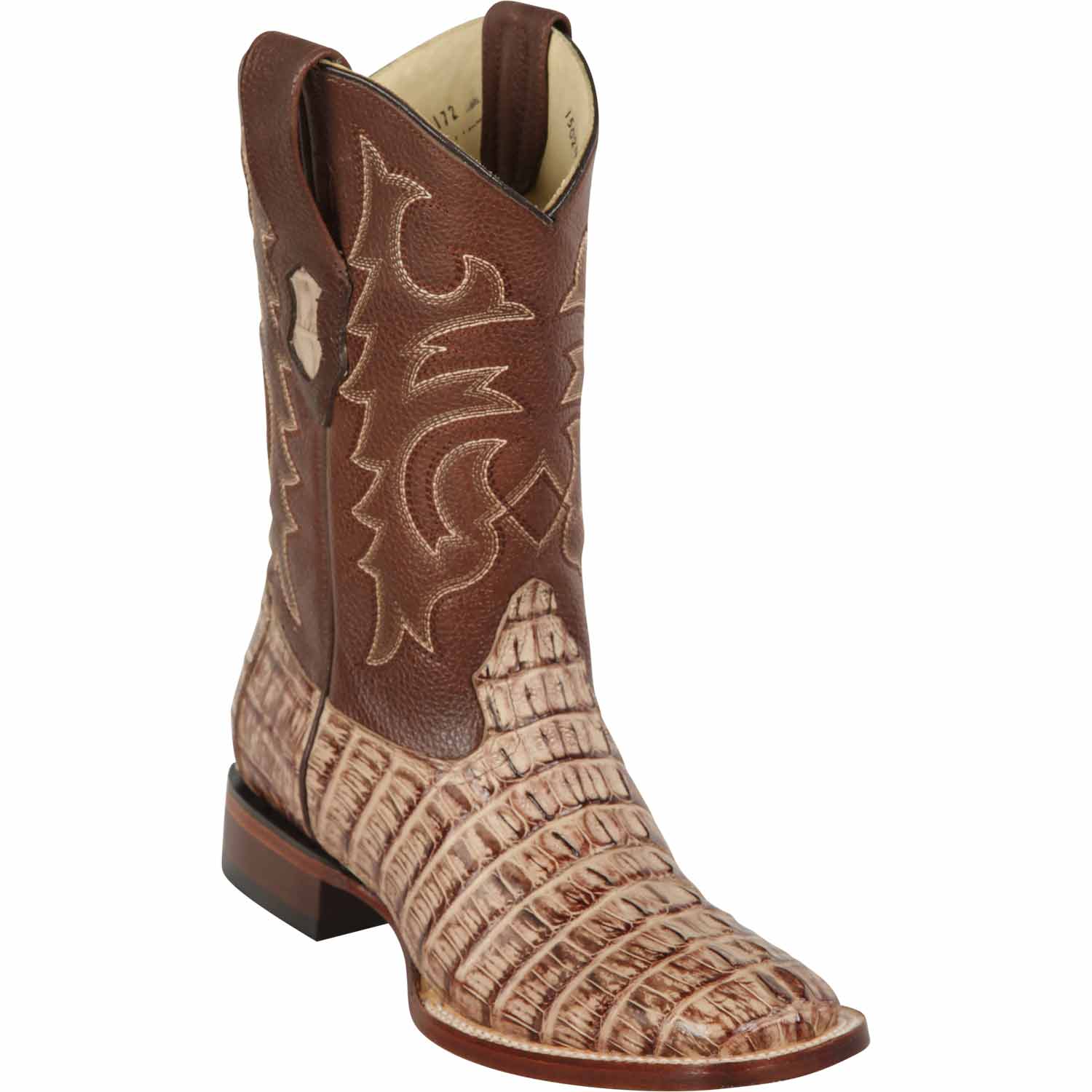 Men's Los Altos Caiman Tail Wide Square Toe Boots - Image 4
