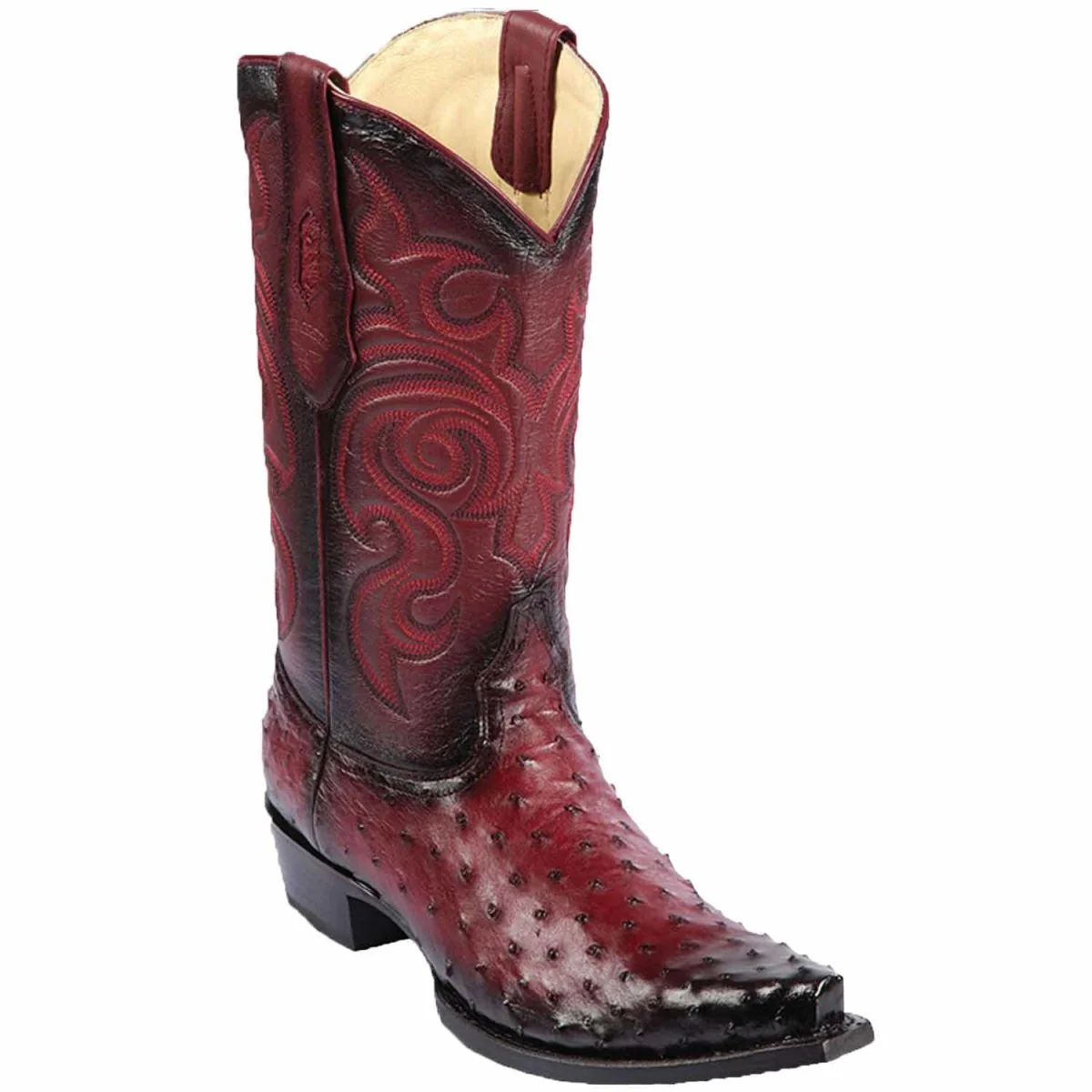 Men's Los Altos Original Ostrich Snip Toe Boots Faded