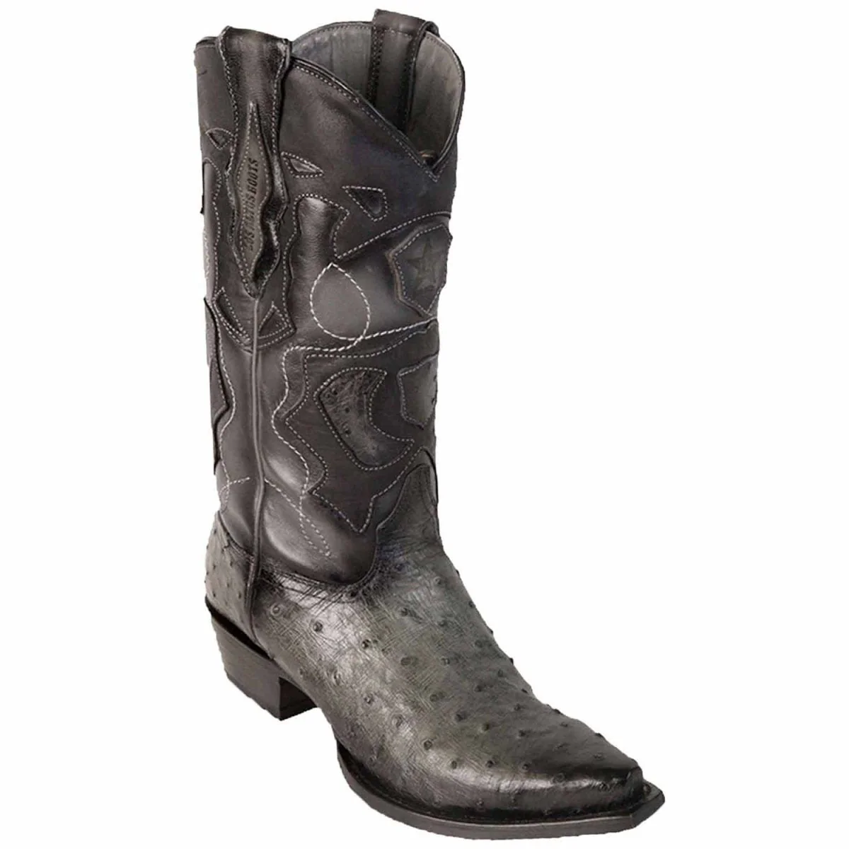 Men's Los Altos Original Ostrich Snip Toe Boots Faded - Image 2