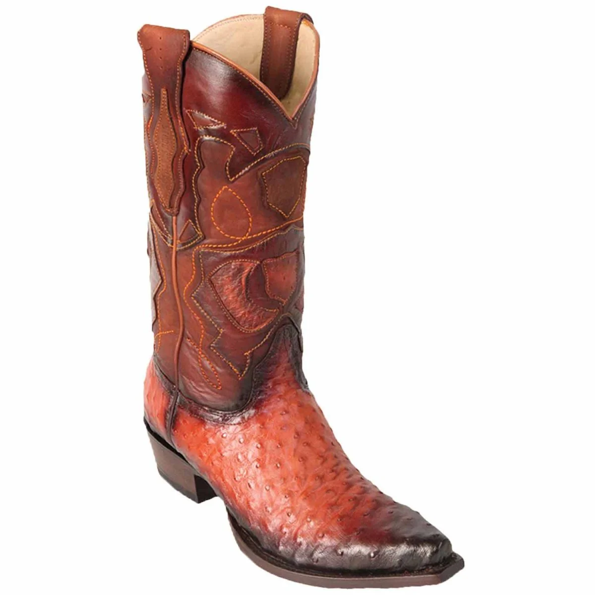 Men's Los Altos Original Ostrich Snip Toe Boots Faded - Image 3