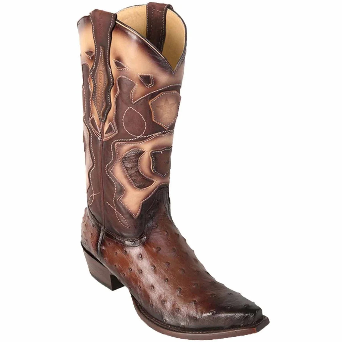 Men's Los Altos Original Ostrich Snip Toe Boots Faded - Image 4