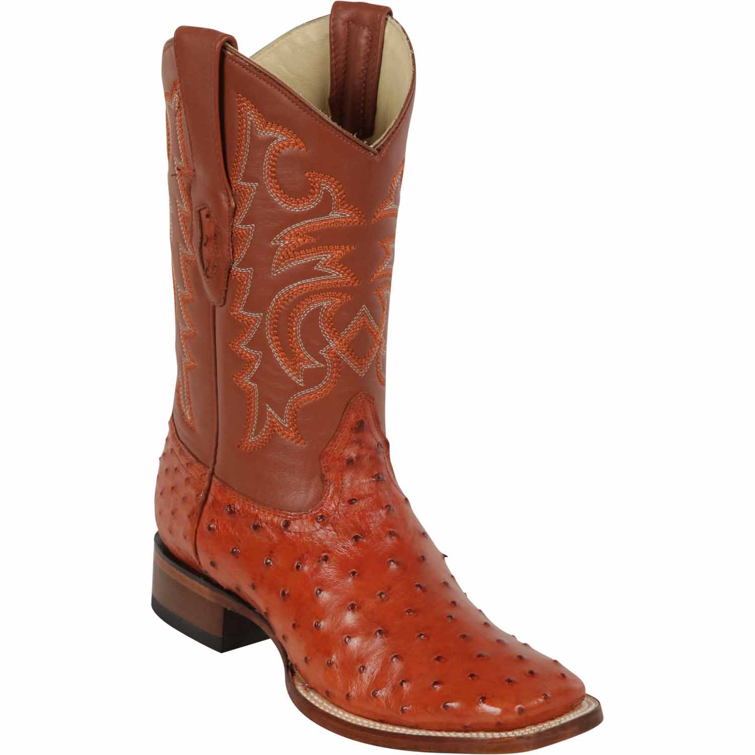 Men's Los Altos Ostrich Skin Wide Square Toe Boots - Image 3