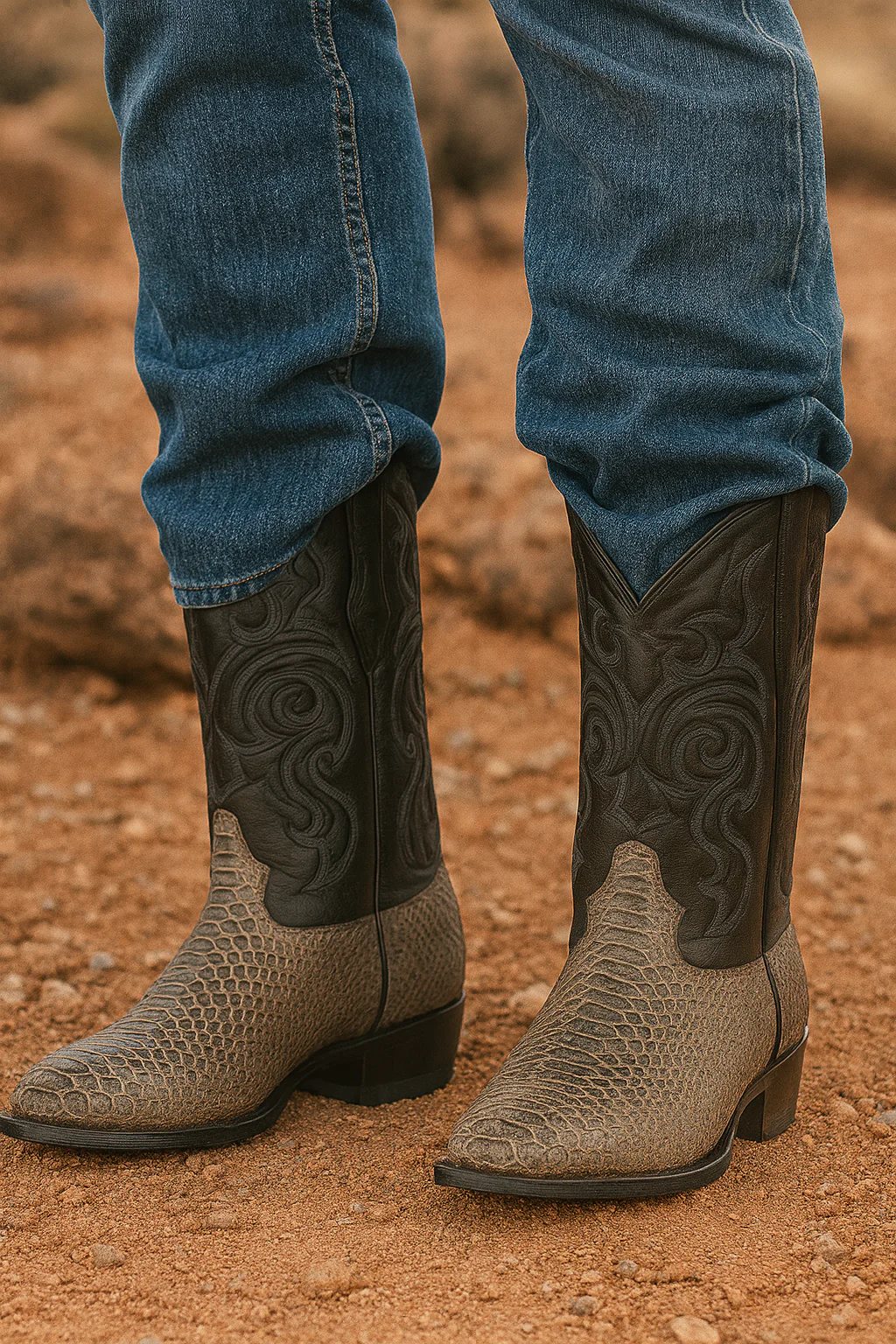 Men's Los Altos Python J-Toe Boots - Rustic - Image 17