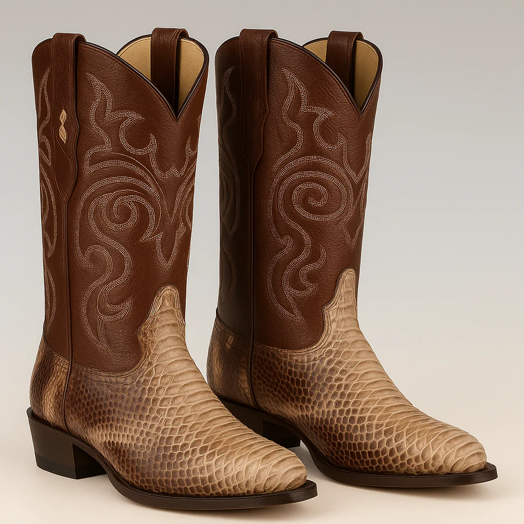 Men's Los Altos Python J-Toe Boots - Rustic - Image 19
