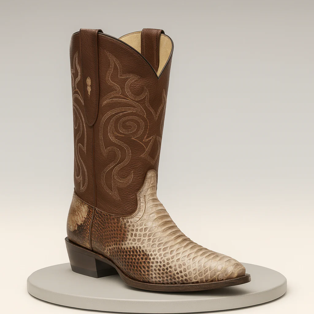 Men's Los Altos Python J-Toe Boots - Rustic - Image 22