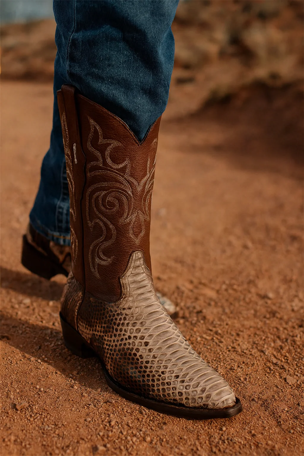 Men's Los Altos Python J-Toe Boots - Rustic - Image 25