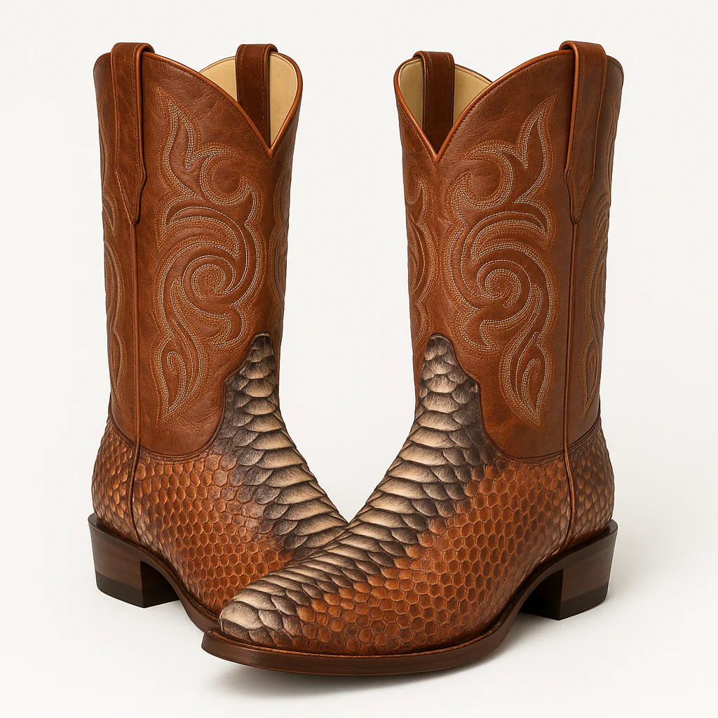 Men's Los Altos Python J-Toe Boots - Rustic - Image 4