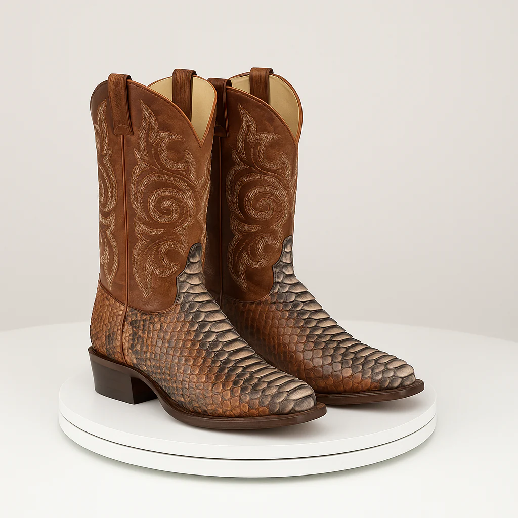 Men's Los Altos Python J-Toe Boots - Rustic - Image 6