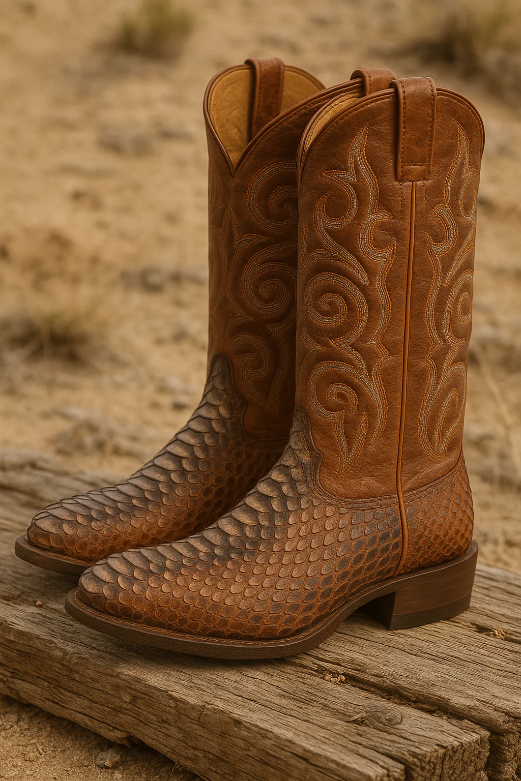 Men's Los Altos Python J-Toe Boots - Rustic - Image 7