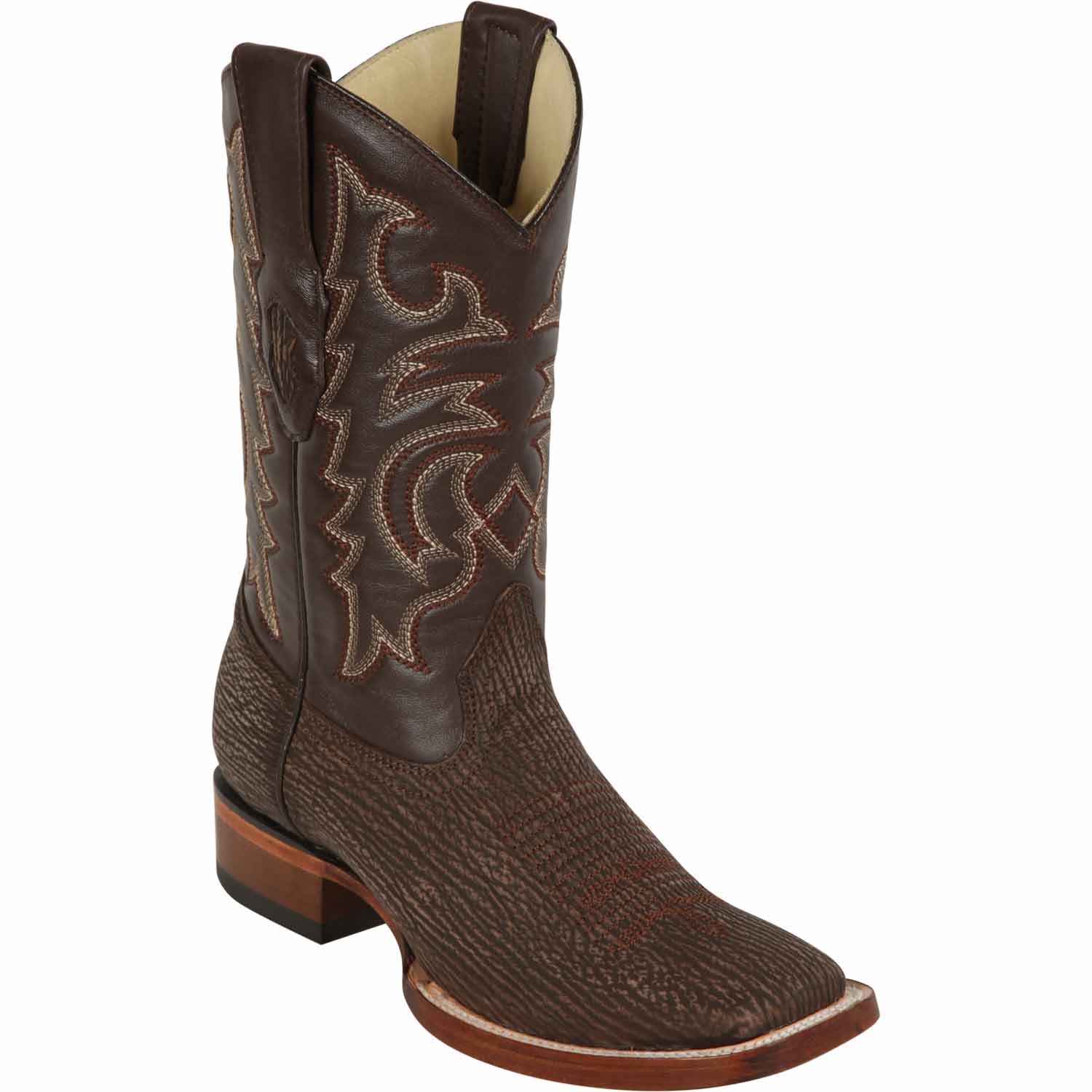 Men's Los Altos Shark Skin Wide Square Toe Boots - Image 17