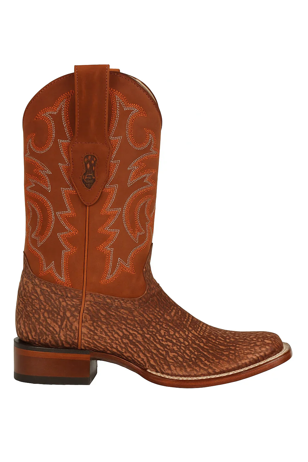 Men's Los Altos Shark Skin Wide Square Toe Boots - Image 3