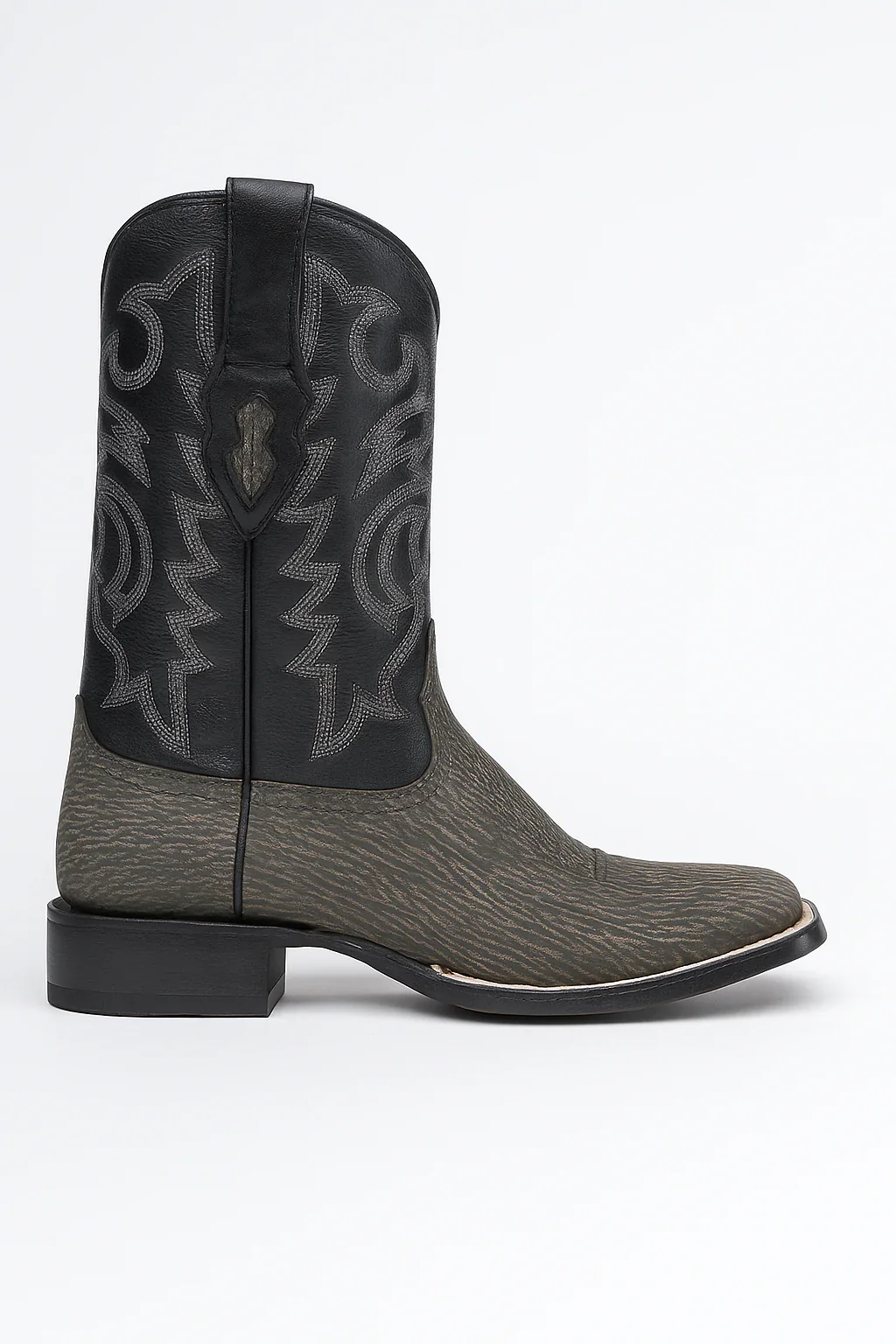 Men's Los Altos Shark Skin Wide Square Toe Boots - Image 7