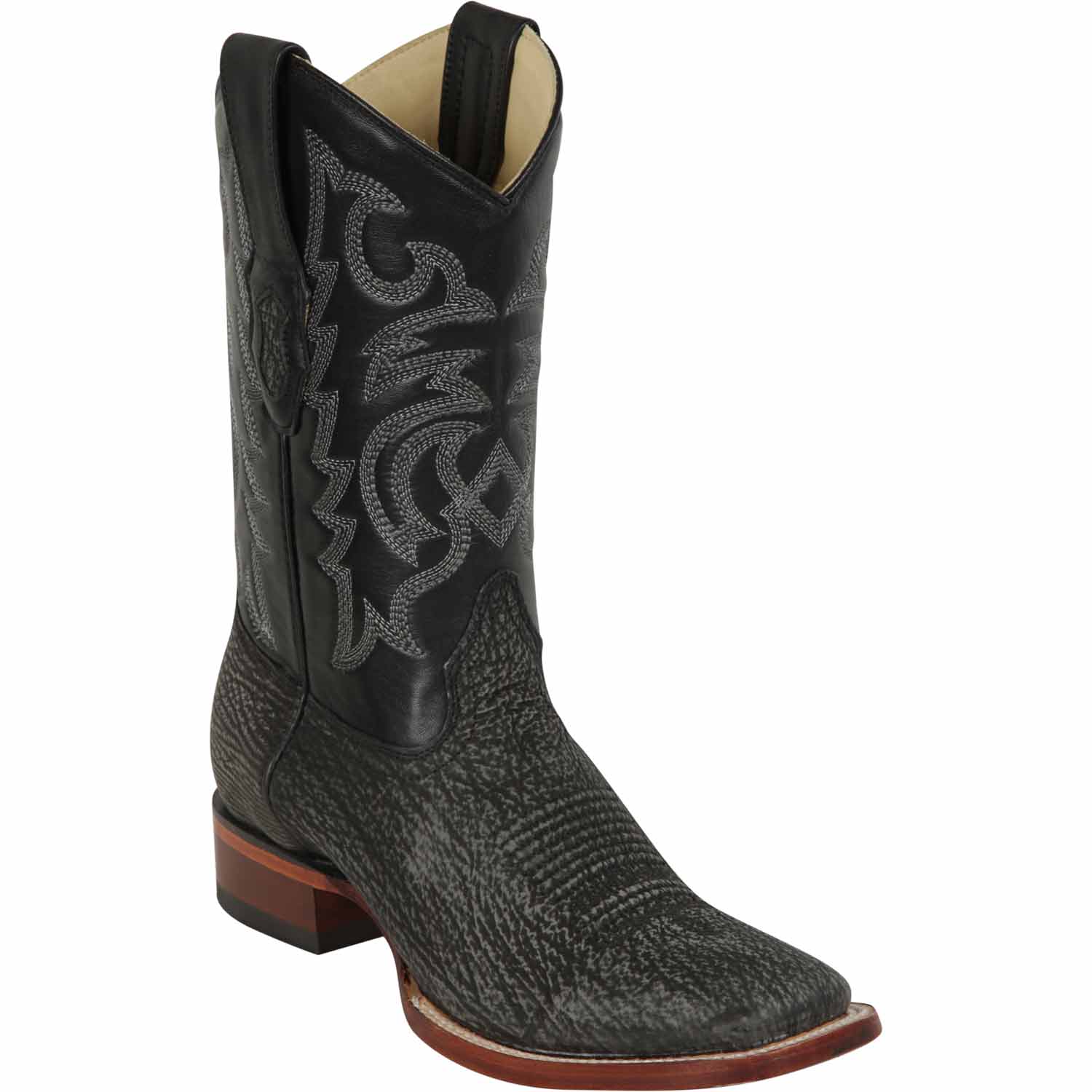 Men's Los Altos Shark Skin Wide Square Toe Boots - Image 3