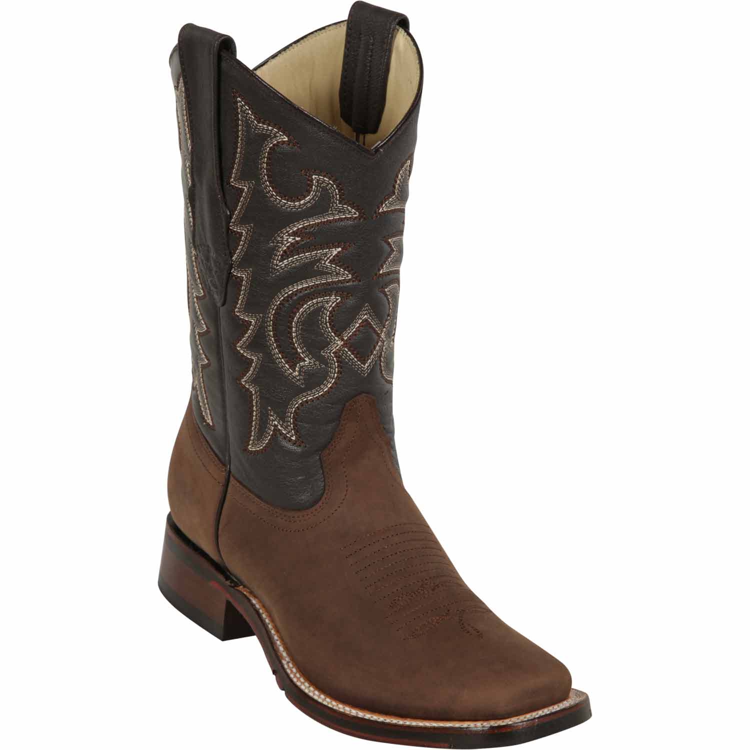 Men's Los Altos Wide Square Toe Crazy Leather Boots - Image 2