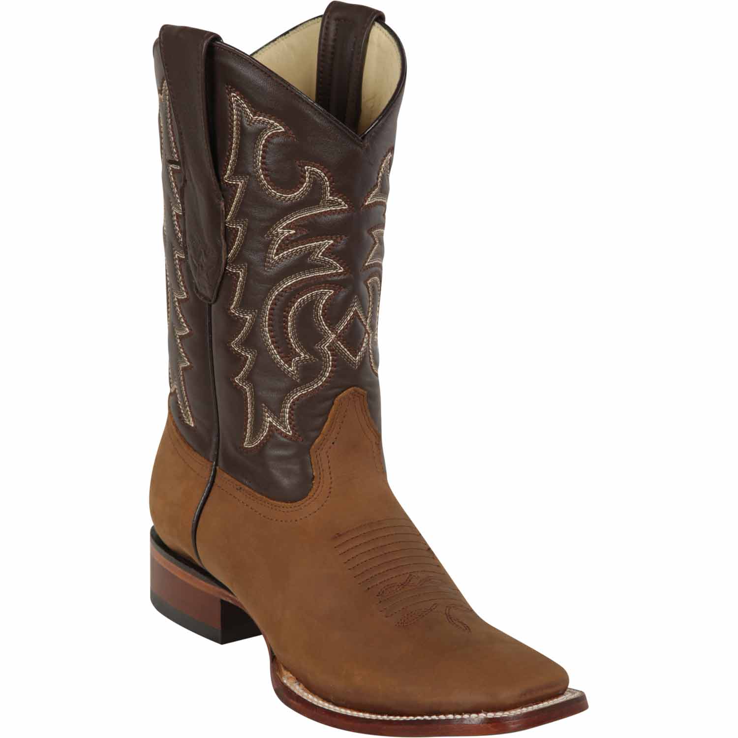 Men's Los Altos Wide Square Toe Crazy Leather Boots - Image 2