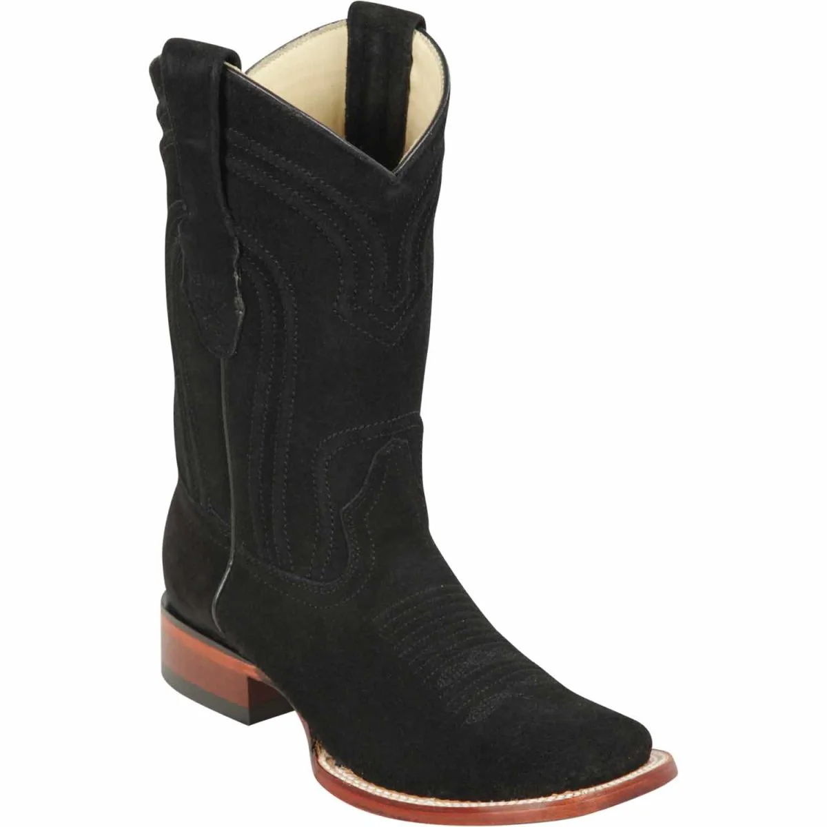Men's Los Altos Wide Square Toe Suede Leather Boots - Image 2