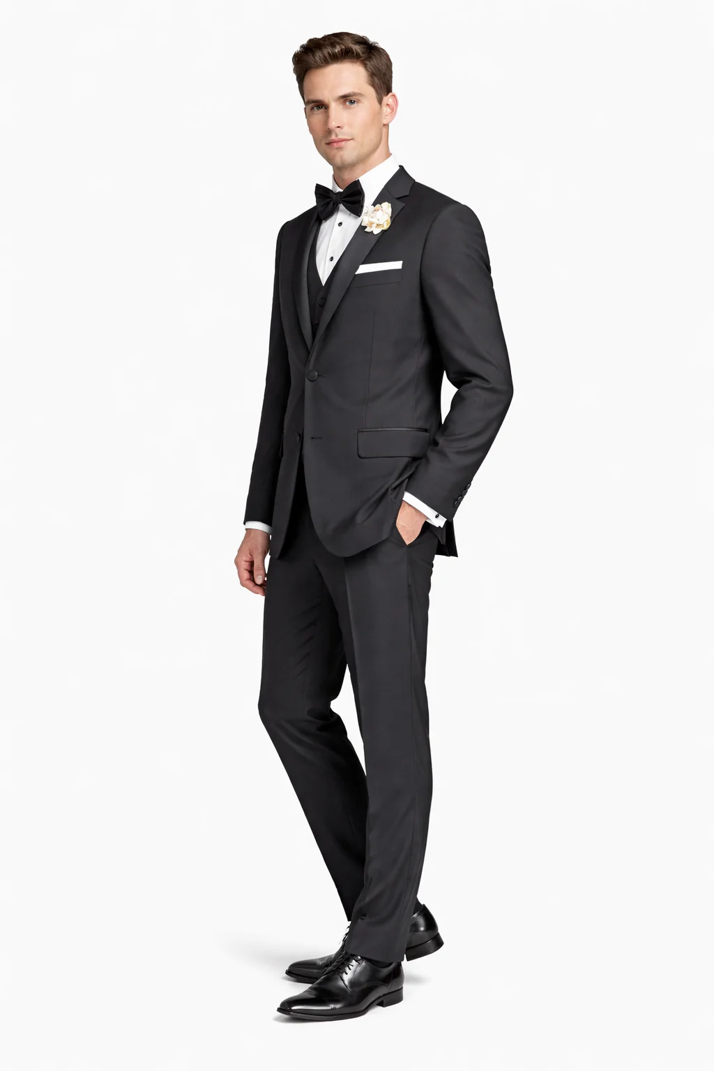 Mens Tiglio Black Tuxedo – Classic Formal Dinner Suit for Wedding, Prom and Black Tie Events - Image 2