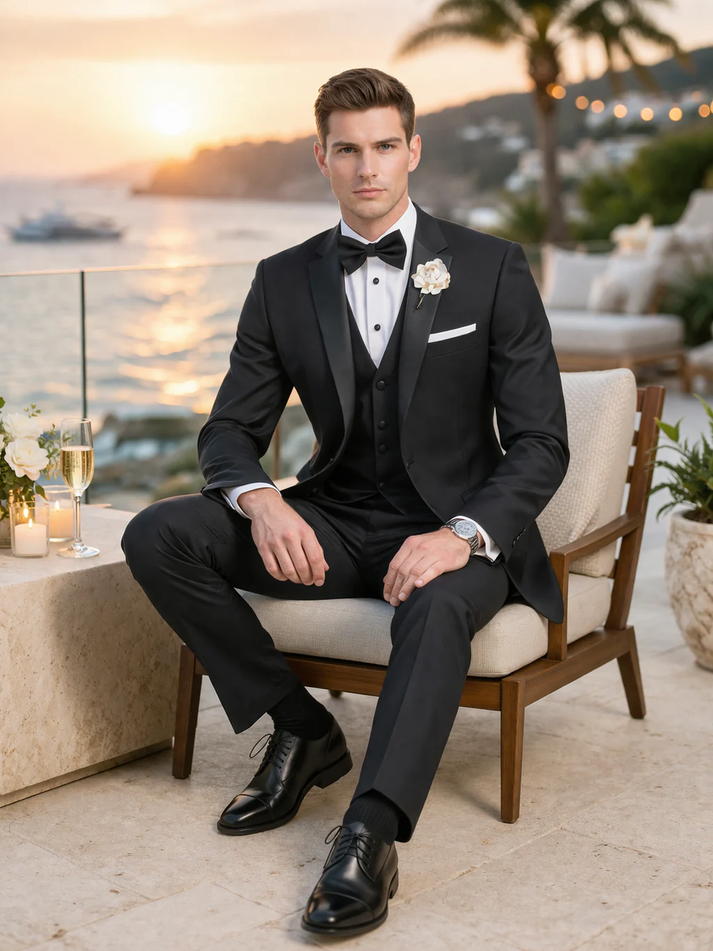Mens Tiglio Black Tuxedo – Classic Formal Dinner Suit for Wedding, Prom and Black Tie Events - Image 8
