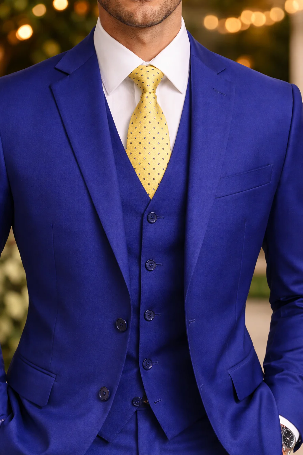 Mens Tiglio French Blue Suit – Stylish Blue Suit for Wedding, Business and Formal Wear - Image 11