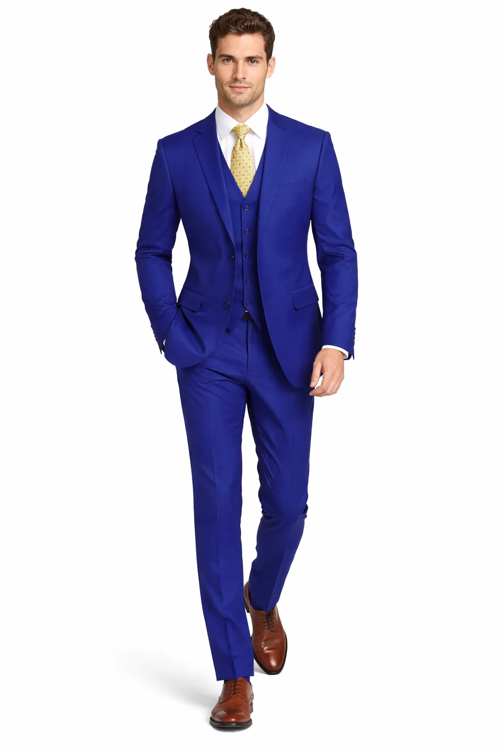Mens Tiglio French Blue Suit – Stylish Blue Suit for Wedding, Business and Formal Wear - Image 4
