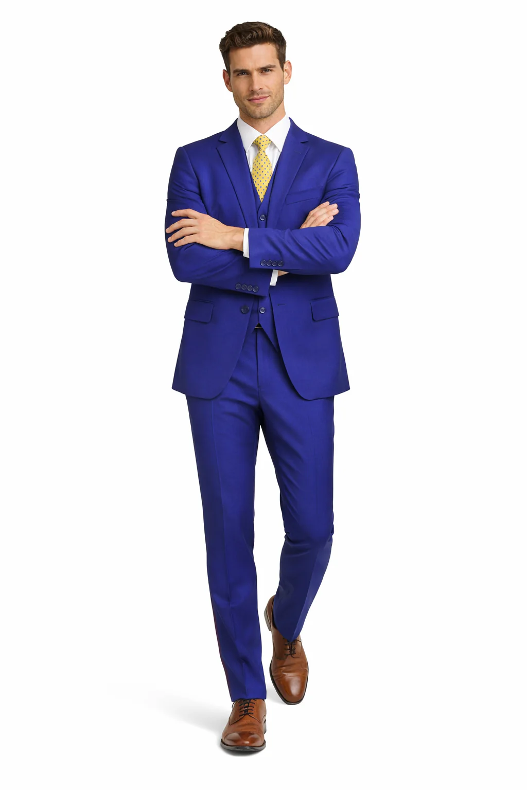 Mens Tiglio French Blue Suit – Stylish Blue Suit for Wedding, Business and Formal Wear - Image 6