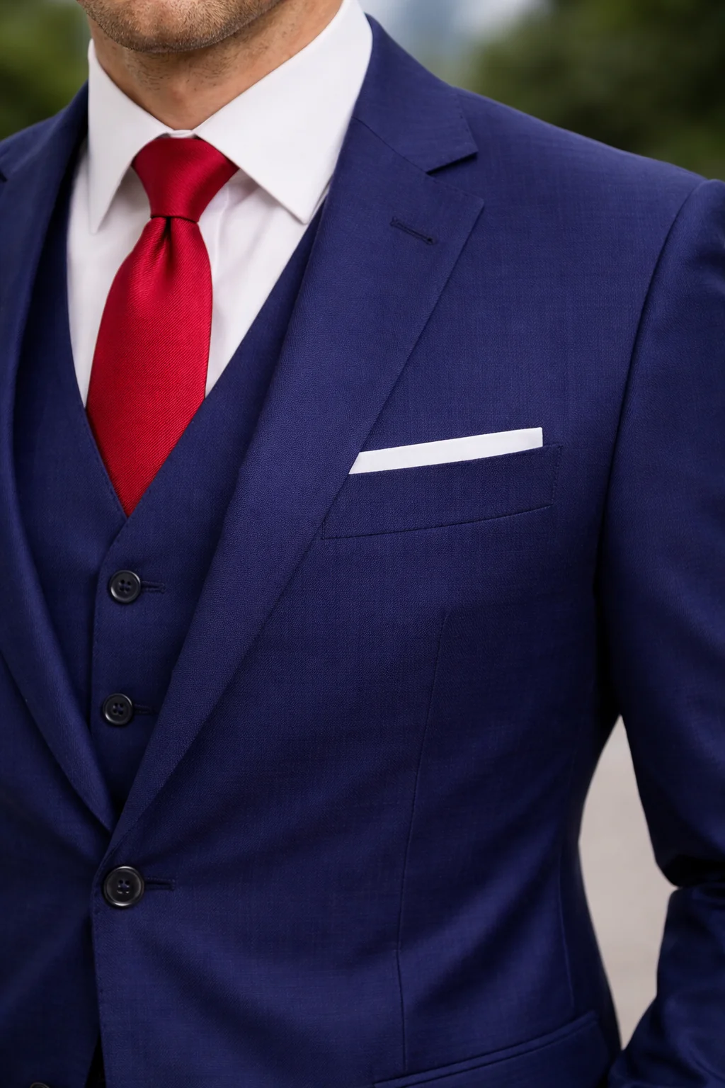 Mens Tiglio Solid Navy Suit – Classic 2 Piece Navy Blue Suit for Wedding, Business & Formal Wear - Image 10