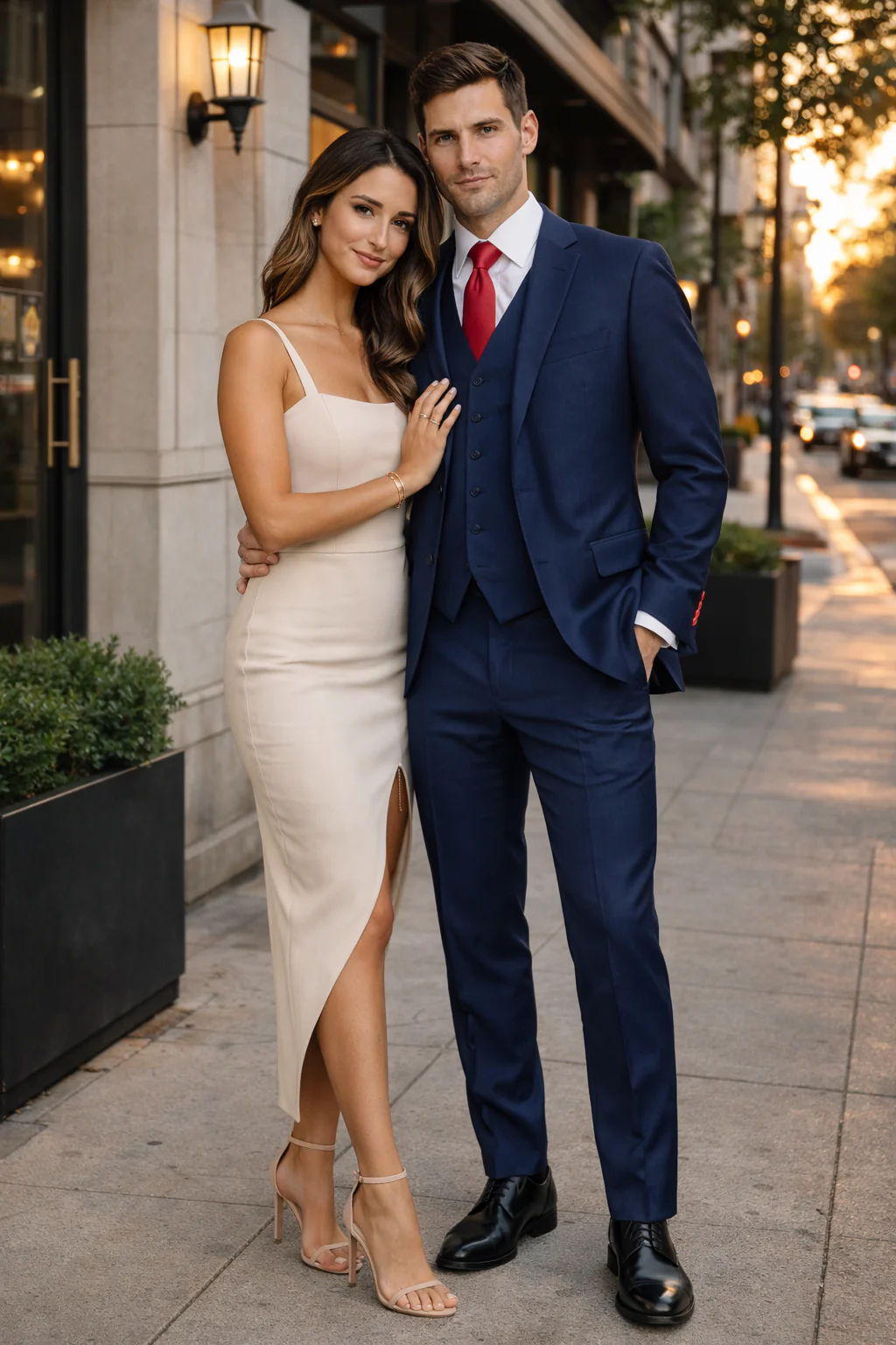 Mens Tiglio Solid Navy Suit – Classic 2 Piece Navy Blue Suit for Wedding, Business & Formal Wear - Image 3