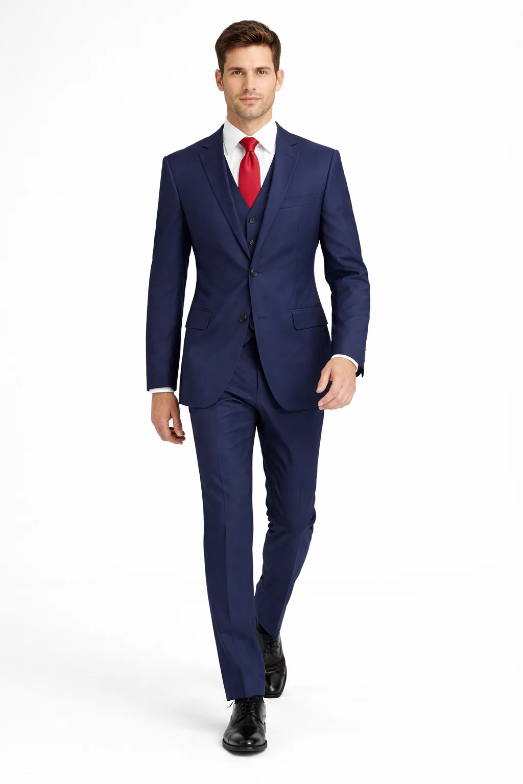 Mens Tiglio Solid Navy Suit – Classic 2 Piece Navy Blue Suit for Wedding, Business & Formal Wear - Image 7