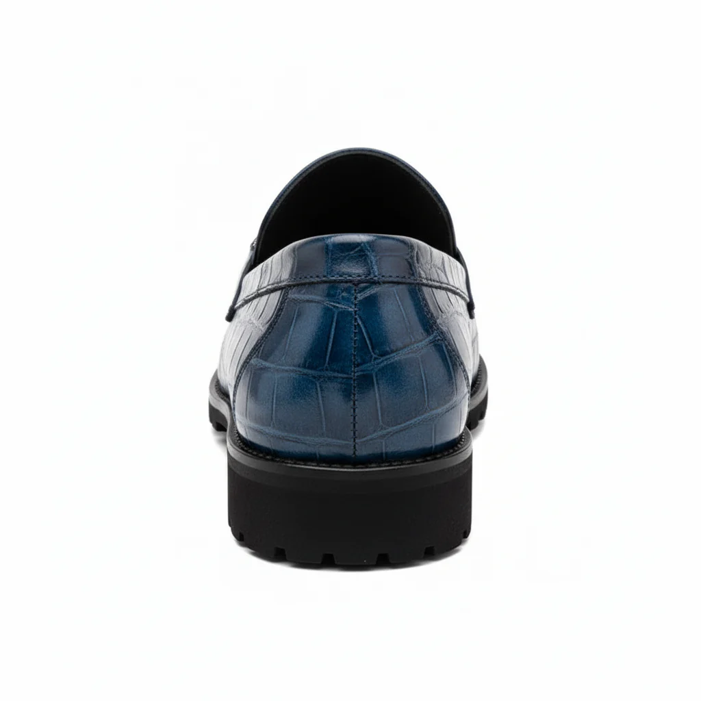 Men's Mauri Casual Alligator Loafers Blue Metal Bit Debonair - Image 8
