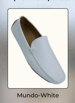 Men’s Mundo White Leather Loafers – Classic Slip-On Dress Shoes for Casual and Formal Wear - Image 8