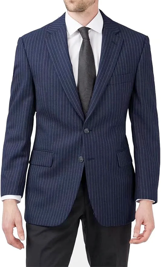 Mens Navy Blue Pinstripe Western Blazer – Classic Cowboy Style Jacket for Business, Formal and Smart Casual Wear - Image 15