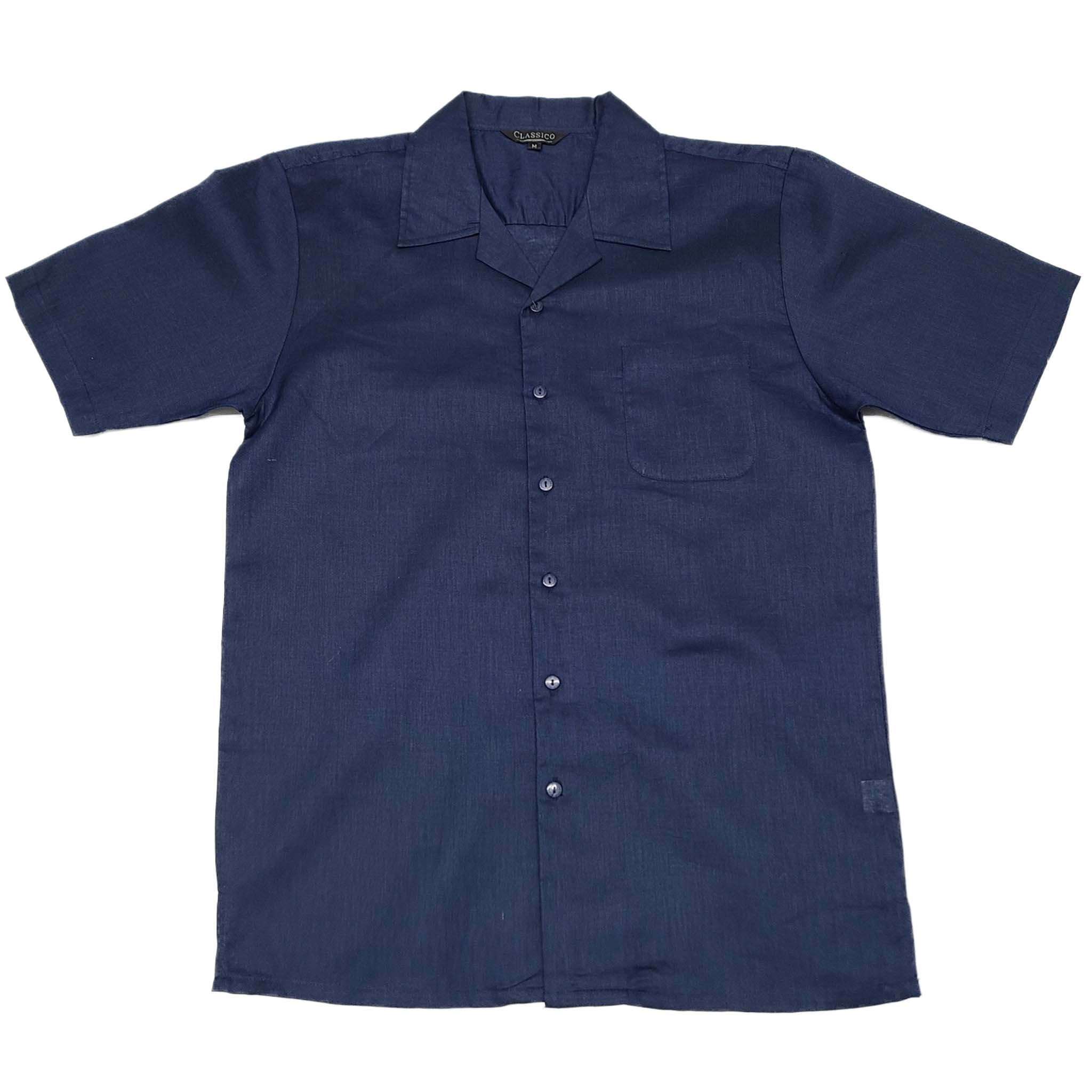 Mens Navy Linen Shirt and Pants Casual Outfit Set - Image 5