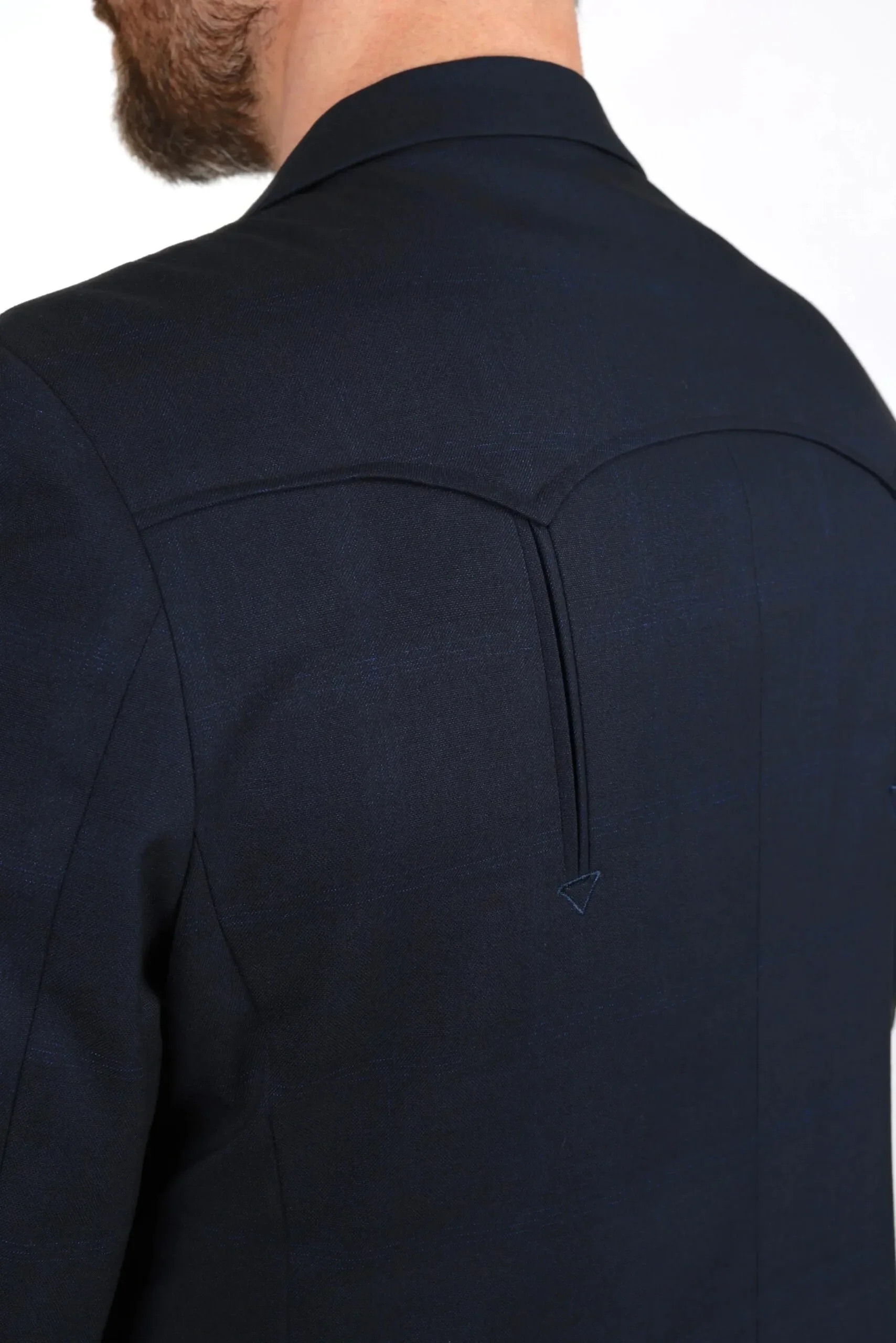 Mens Navy Platini Western Blazer – Stylish Frontier Sport Coat - Image 4