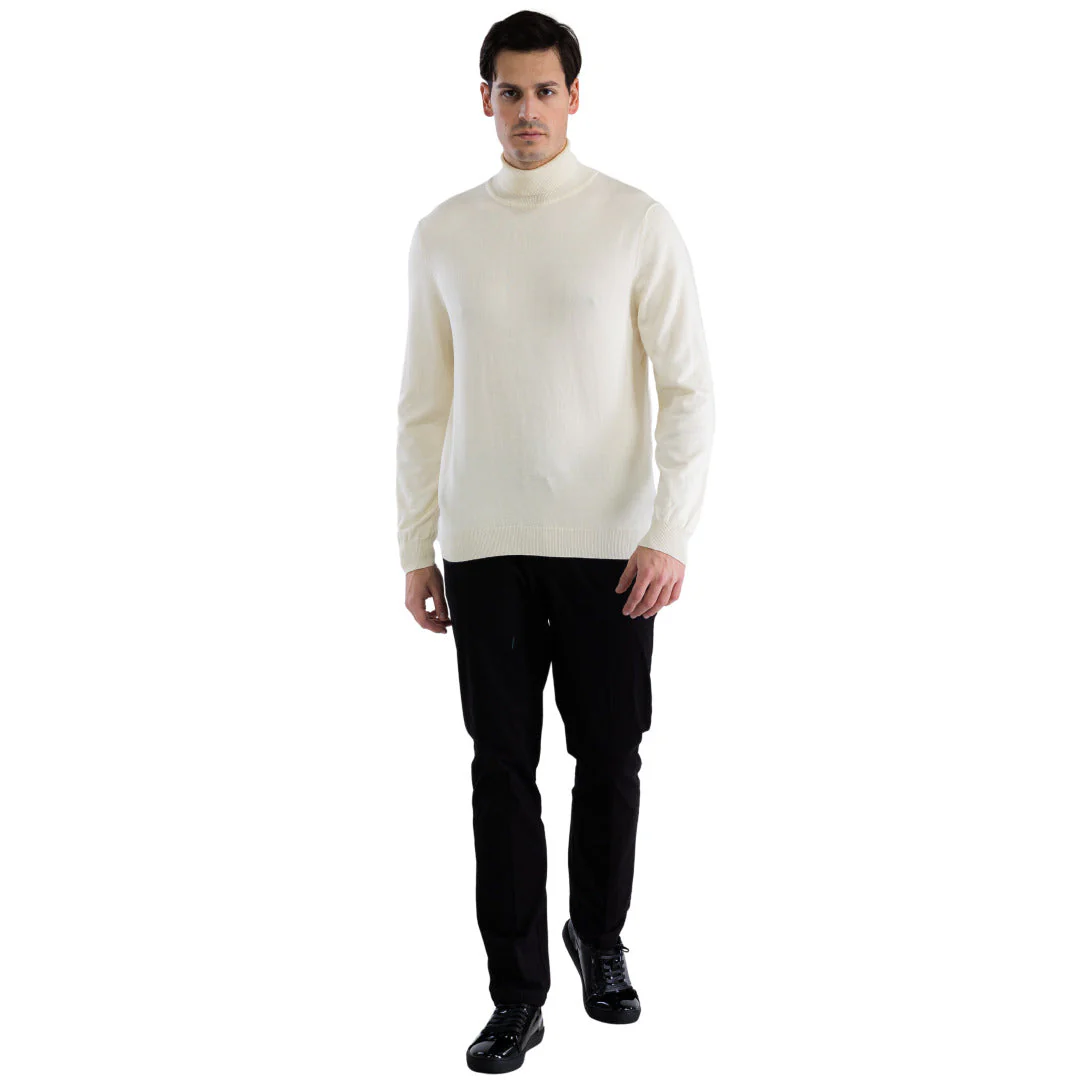 MENS OFF-WHITE PULLOVER TURTLENECK SWEATER - Image 3