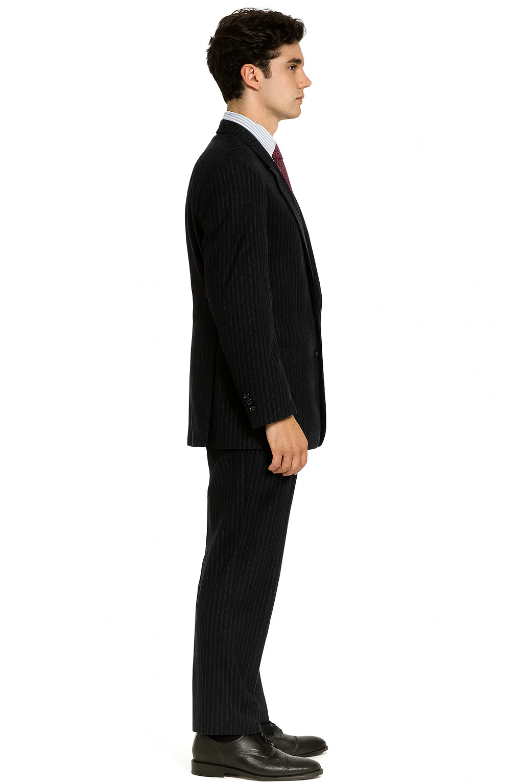 Mens Patrick Bateman | American Psycho Black Pinstripe Suit - Image 5