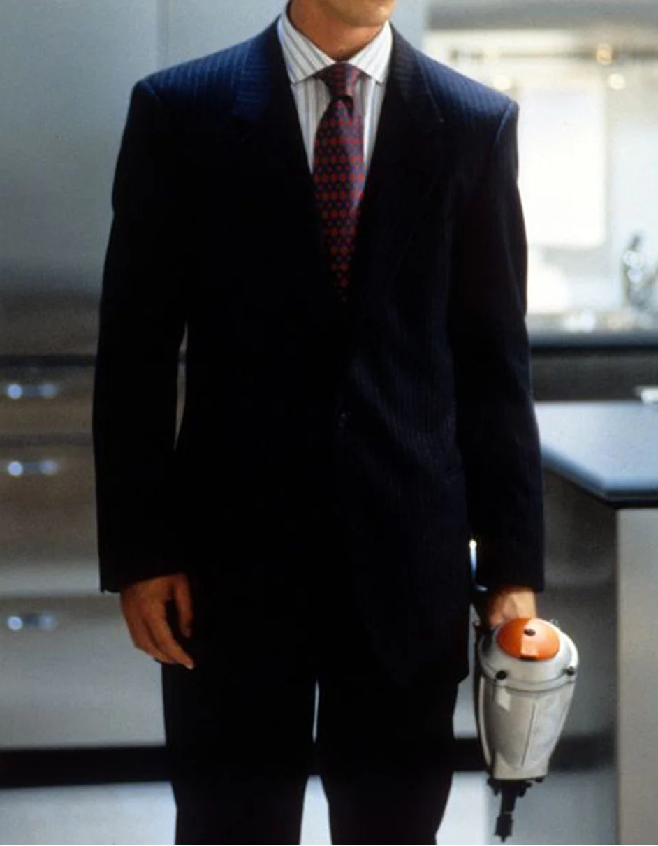 Mens Patrick Bateman | American Psycho Black Pinstripe Suit - Image 7